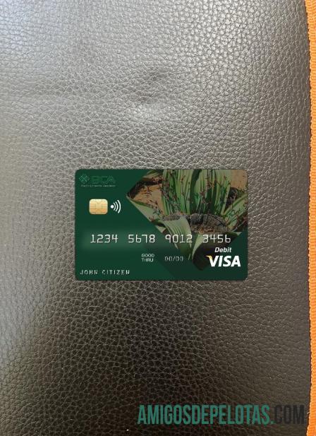 Foto do Cartão Visa do Banco Comercial de Angola Frente exemplo
